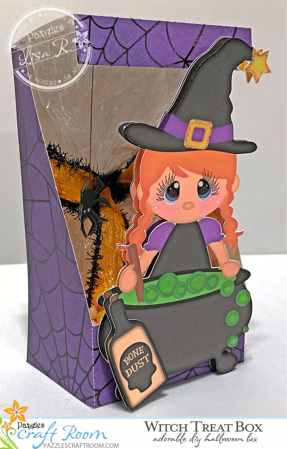 Pazzles DIY Halloween Witch Treat Box by Lisa Reyna