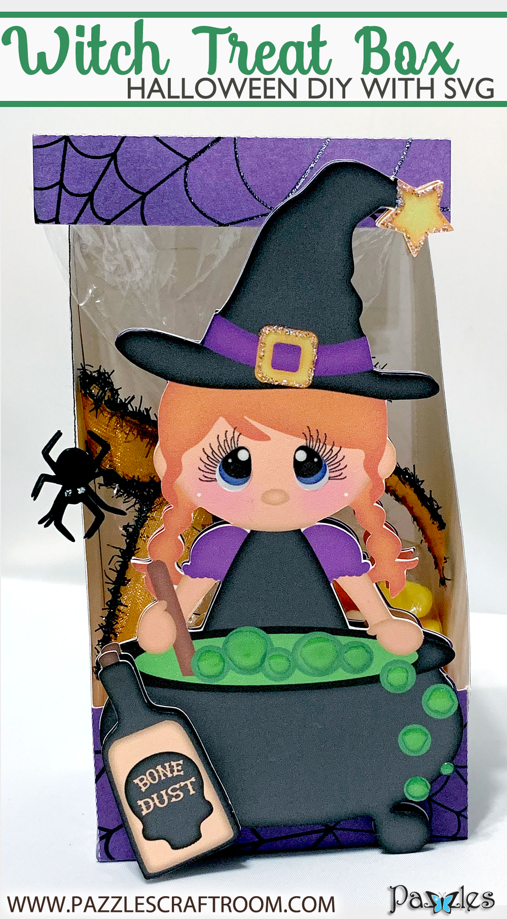 Pazzles DIY Halloween Witch Treat Box by Lisa Reyna