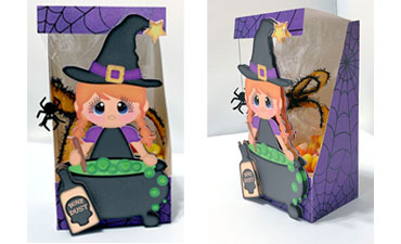 Pazzles DIY Halloween Witch Treat Box by Lisa Reyna