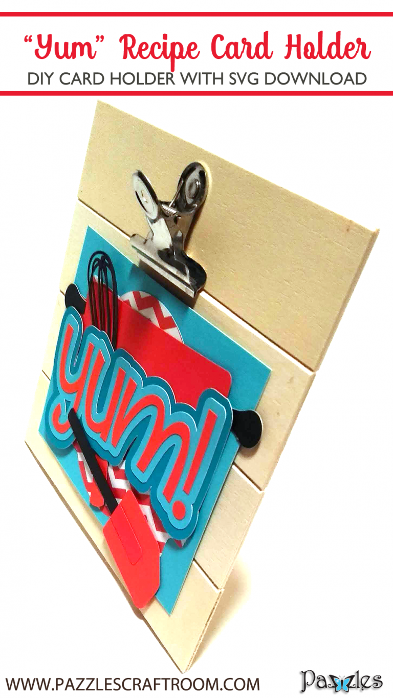 DIY Recipe Card Holder with instant SVG download Pazzles Craft Room